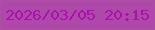 文字の大きさ：3、枠の色：ae4ea4、背景の色：ae49a9、文字の色：a712aa 無料ブログパーツのブログ時計