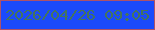 文字の大きさ：5、枠の色：ae5268、背景の色：1b4afb、文字の色：44745d 無料ブログパーツのブログ時計