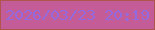 文字の大きさ：1、枠の色：ae564d、背景の色：c45c97、文字の色：946ade 無料ブログパーツのブログ時計