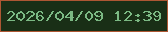 文字の大きさ：5、枠の色：ae5733、背景の色：192f16、文字の色：7bb983 無料ブログパーツのブログ時計