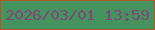 文字の大きさ：5、枠の色：ae5825、背景の色：459460、文字の色：7e4878 無料ブログパーツのブログ時計