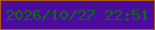 文字の大きさ：3、枠の色：ae5914、背景の色：4b0c9e、文字の色：116d0c 無料ブログパーツのブログ時計