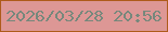 文字の大きさ：4、枠の色：ae5b1b、背景の色：dd9795、文字の色：76887c 無料ブログパーツのブログ時計