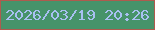 文字の大きさ：5、枠の色：ae5b4e、背景の色：46936a、文字の色：a8c0f1 無料ブログパーツのブログ時計
