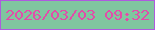 文字の大きさ：2、枠の色：ae5bde、背景の色：80c69f、文字の色：e24ca9 無料ブログパーツのブログ時計