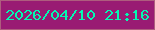 文字の大きさ：1、枠の色：ae5d7e、背景の色：991b73、文字の色：02fbb2 無料ブログパーツのブログ時計