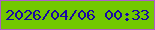 文字の大きさ：2、枠の色：ae5dc9、背景の色：72c800、文字の色：1808a4 無料ブログパーツのブログ時計