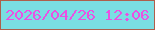 文字の大きさ：1、枠の色：ae5f4b、背景の色：7adee2、文字の色：ea51e3 無料ブログパーツのブログ時計