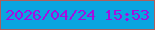 文字の大きさ：5、枠の色：ae5f5c、背景の色：0aa5e0、文字の色：a30ee0 無料ブログパーツのブログ時計