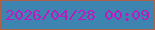 文字の大きさ：5、枠の色：ae6249、背景の色：3e84b1、文字の色：b91cbd 無料ブログパーツのブログ時計