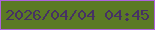 文字の大きさ：3、枠の色：ae62df、背景の色：5b7a25、文字の色：463164 無料ブログパーツのブログ時計
