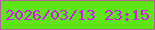 文字の大きさ：4、枠の色：ae6391、背景の色：5fe416、文字の色：d015f9 無料ブログパーツのブログ時計