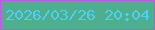 文字の大きさ：5、枠の色：ae63d6、背景の色：4daf8e、文字の色：51cff3 無料ブログパーツのブログ時計
