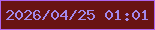 文字の大きさ：5、枠の色：ae64ed、背景の色：691313、文字の色：a389eb 無料ブログパーツのブログ時計