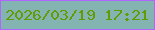 文字の大きさ：2、枠の色：ae66fe、背景の色：83b4b1、文字の色：629b03 無料ブログパーツのブログ時計