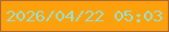 文字の大きさ：4、枠の色：ae6736、背景の色：fca00b、文字の色：9ddecc 無料ブログパーツのブログ時計