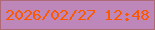 文字の大きさ：1、枠の色：ae6977、背景の色：be87b9、文字の色：fc5800 無料ブログパーツのブログ時計