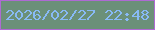 文字の大きさ：5、枠の色：ae6ad3、背景の色：6b9079、文字の色：88baf6 無料ブログパーツのブログ時計