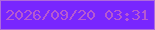 文字の大きさ：1、枠の色：ae6adc、背景の色：7826fe、文字の色：b559d1 無料ブログパーツのブログ時計