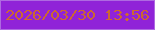 文字の大きさ：4、枠の色：ae6ae1、背景の色：9023d8、文字の色：cc6831 無料ブログパーツのブログ時計