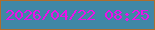 文字の大きさ：2、枠の色：ae6d2d、背景の色：4087a6、文字の色：ea12e9 無料ブログパーツのブログ時計
