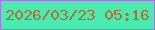 文字の大きさ：3、枠の色：ae6ee7、背景の色：47ecae、文字の色：b96837 無料ブログパーツのブログ時計