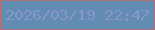 文字の大きさ：3、枠の色：ae6f7b、背景の色：628cb1、文字の色：8895cf 無料ブログパーツのブログ時計