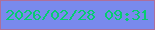 文字の大きさ：1、枠の色：ae6f9b、背景の色：798aed、文字の色：06cc70 無料ブログパーツのブログ時計