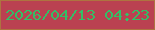 文字の大きさ：1、枠の色：ae7340、背景の色：ba4151、文字の色：33bf66 無料ブログパーツのブログ時計