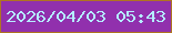 文字の大きさ：1、枠の色：ae7422、背景の色：9130ad、文字の色：b5edff 無料ブログパーツのブログ時計