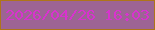 文字の大きさ：3、枠の色：ae7519、背景の色：9d6494、文字の色：d833ce 無料ブログパーツのブログ時計
