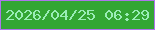文字の大きさ：1、枠の色：ae75ec、背景の色：33a634、文字の色：99edb7 無料ブログパーツのブログ時計