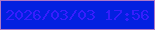 文字の大きさ：1、枠の色：ae78c7、背景の色：0320e0、文字の色：371efd 無料ブログパーツのブログ時計