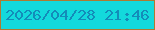 文字の大きさ：3、枠の色：ae7a31、背景の色：13d8dc、文字の色：148cb9 無料ブログパーツのブログ時計