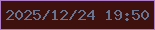 文字の大きさ：1、枠の色：ae7cc4、背景の色：3e110e、文字の色：687390 無料ブログパーツのブログ時計