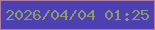 文字の大きさ：5、枠の色：ae7ea4、背景の色：4c40b3、文字の色：8b9d6d 無料ブログパーツのブログ時計