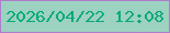 文字の大きさ：3、枠の色：ae7ecc、背景の色：9dd1c0、文字の色：06aa7c 無料ブログパーツのブログ時計