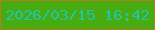 文字の大きさ：2、枠の色：ae821a、背景の色：48ab0f、文字の色：1ec7aa 無料ブログパーツのブログ時計