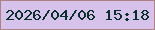 文字の大きさ：5、枠の色：ae8282、背景の色：d7c2eb、文字の色：08312b 無料ブログパーツのブログ時計