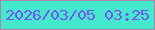 文字の大きさ：2、枠の色：ae82a9、背景の色：44e8cf、文字の色：7852f1 無料ブログパーツのブログ時計