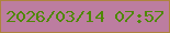 文字の大きさ：5、枠の色：ae833d、背景の色：bc7da0、文字の色：4e8805 無料ブログパーツのブログ時計