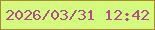 文字の大きさ：4、枠の色：ae8636、背景の色：d3fc7e、文字の色：b34b8e 無料ブログパーツのブログ時計