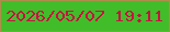 文字の大きさ：3、枠の色：ae8c4b、背景の色：41bd29、文字の色：c91142 無料ブログパーツのブログ時計