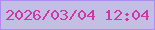 文字の大きさ：4、枠の色：ae8cf2、背景の色：c2bee4、文字の色：cf37a4 無料ブログパーツのブログ時計