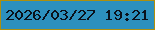 文字の大きさ：3、枠の色：ae8f0d、背景の色：2d90bd、文字の色：0a111b 無料ブログパーツのブログ時計