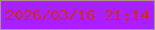 文字の大きさ：2、枠の色：ae9186、背景の色：a820ff、文字の色：d52625 無料ブログパーツのブログ時計