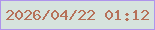 文字の大きさ：3、枠の色：ae94eb、背景の色：d6e3dd、文字の色：b67159 無料ブログパーツのブログ時計