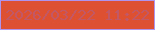 文字の大きさ：1、枠の色：ae94ec、背景の色：dd5032、文字の色：c25866 無料ブログパーツのブログ時計