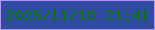 文字の大きさ：1、枠の色：ae97f9、背景の色：304ca0、文字の色：09730d 無料ブログパーツのブログ時計