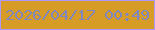 文字の大きさ：2、枠の色：ae98ff、背景の色：d79c25、文字の色：7f87bd 無料ブログパーツのブログ時計